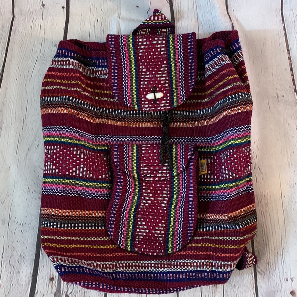 Artesanias Woven Backpack/Baja Hippie/Boho Backpack